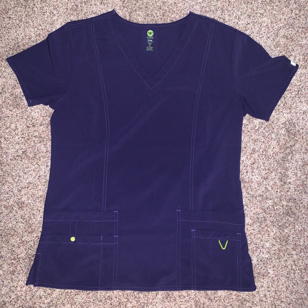 Scrub top and bottom.